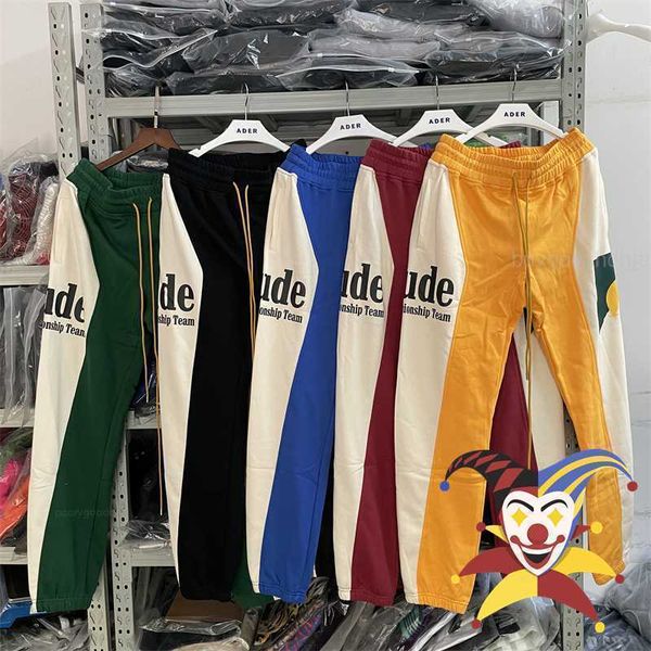 2022fw rhude sweatpants men women 1 1 patchwork trousers drawstring moonlight sunset printing pants, Black
2022fw rhude sweatpants men women 1 1 patchwork trousers drawstring moonlight sunset printing pants, Black