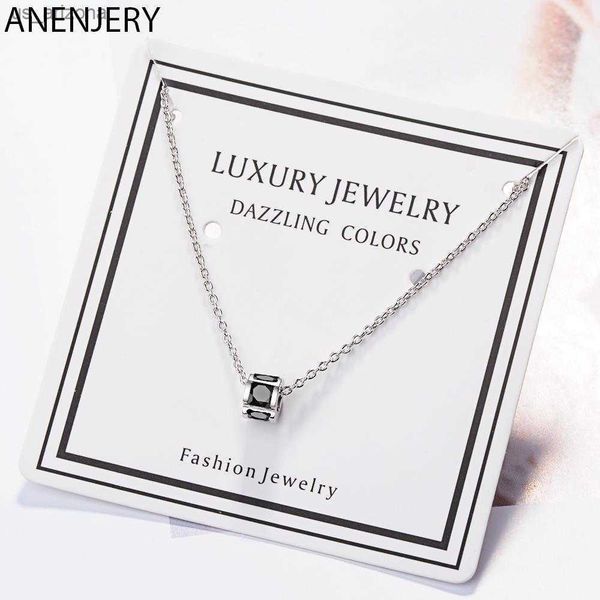 anenjery silver color fashion round black clear zircon pendant necklace clavicle chian necklace jewelry for women s-n275 l230620
anenjery silver color fashion round black clear zircon pendant necklace clavicle chian necklace jewelry for women s-n275 l230620