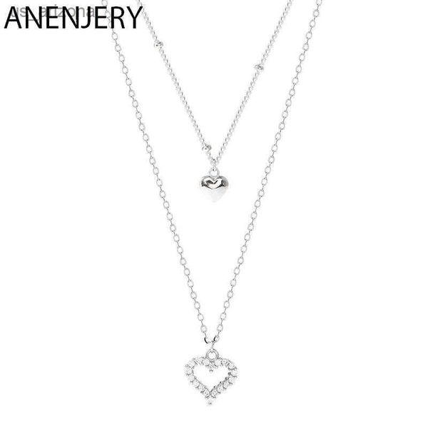 anenjery silver color double layer bead chain heart pendant necklaces charming zircon choker necklace for women s-n468 l230620
anenjery silver color double layer bead chain heart pendant necklaces charming zircon choker necklace for women s-n468 l230620