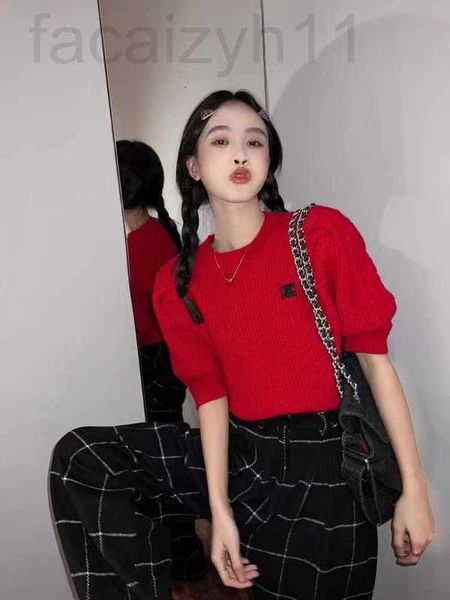 women's sweaters designer ce23 spring/summer new girls' style triumphal arch leather label decoration bubble sleeve versatile knit, White;black
women's sweaters designer ce23 spring/summer new girls' style triumphal arch leather label decoration bubble sleeve versatile knit, White;black