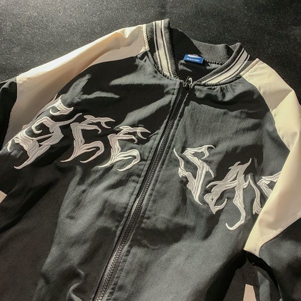 womens jackets y2k european and american street sense personalized design baseball uniform splicing art letters embroidered jacket 230808, Black;brown
womens jackets y2k european and american street sense personalized design baseball uniform splicing art letters embroidered jacket 230808, Black;brown