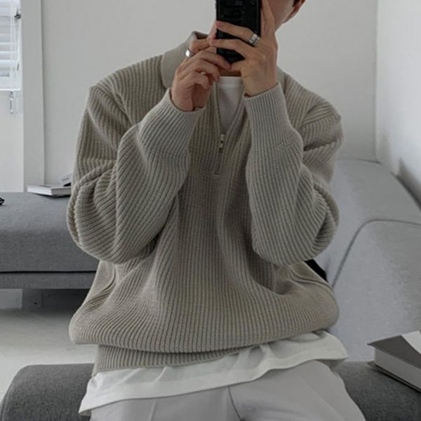 men's sweaters winter men's vintage half zip sweater casual pullover men warm sweaters slim stand collar knitted pullovers male co, White;black
men's sweaters winter men's vintage half zip sweater casual pullover men warm sweaters slim stand collar knitted pullovers male co, White;black