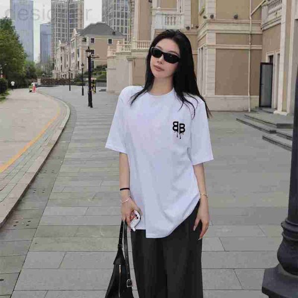 women's t-shirt designer high version 2023 summer new luxury fashion b family double melt print pocket men's and os loose short sl, White
women's t-shirt designer high version 2023 summer new luxury fashion b family double melt print pocket men's and os loose short sl, White