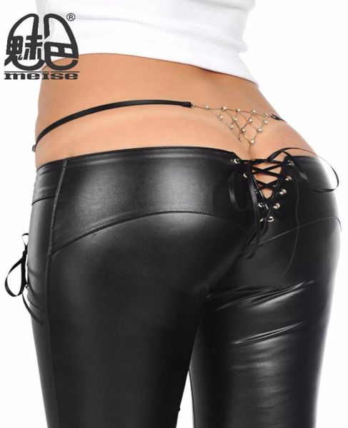 meise 2017 new fashion low waist super faux leather and glossy pvc pants low waist bandage zipper crotch detail slim 2952856, Black;white
meise 2017 new fashion low waist super faux leather and glossy pvc pants low waist bandage zipper crotch detail slim 2952856, Black;white