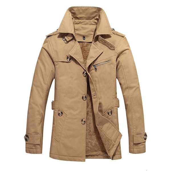 men's trench coats plus velvet winter men jacket coat fashion inner fleece brand casual fit overcoat outerwear male 230809, Tan;black
men's trench coats plus velvet winter men jacket coat fashion inner fleece brand casual fit overcoat outerwear male 230809, Tan;black