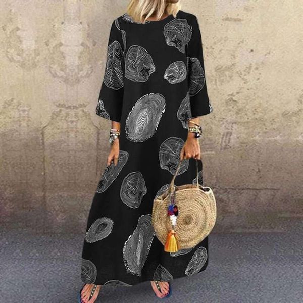 womens clothing autumn style three quarter sleeve casual retro cotton and linen dress large print, Black;gray
womens clothing autumn style three quarter sleeve casual retro cotton and linen dress large print, Black;gray