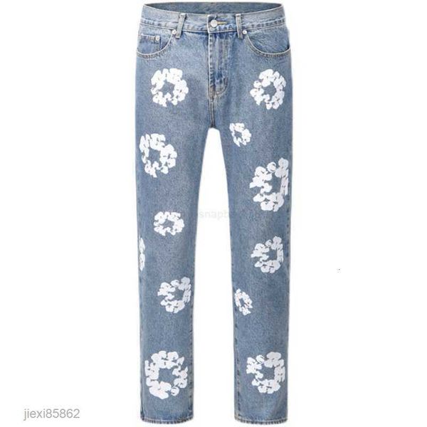 men's jeans high street denim tears style kapok washed straight fashion vintage loose pants, Blue
men's jeans high street denim tears style kapok washed straight fashion vintage loose pants, Blue