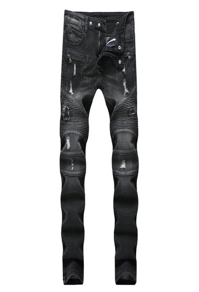 new men distressed ripped jeans designer straight motorcycle biker jeans causal denim pants streetwear style mens jeans cool men h7155897, Blue
new men distressed ripped jeans designer straight motorcycle biker jeans causal denim pants streetwear style mens jeans cool men h7155897, Blue