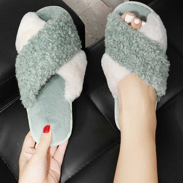 slippers classic design women winter house furry slippers fluffy faux fur home slides flat fashion i, Black
slippers classic design women winter house furry slippers fluffy faux fur home slides flat fashion i, Black