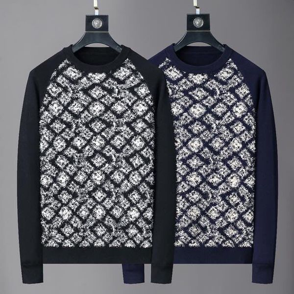 2023 autumn and winter pullover long-sleeved fashion sweater for men and women the same classic black and white sweater 13a14, Black;brown
2023 autumn and winter pullover long-sleeved fashion sweater for men and women the same classic black and white sweater 13a14, Black;brown
