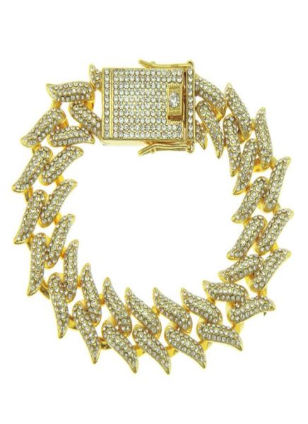 new bracelets products in europe and america mens diamondstudded short thorn cuban bracelet geometric full diamond jewelry ten4850909, Golden;silver
new bracelets products in europe and america mens diamondstudded short thorn cuban bracelet geometric full diamond jewelry ten4850909, Golden;silver