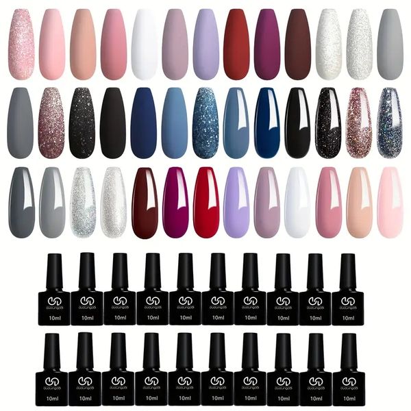20-piece gel nail polish kit: modern muse collection with matte & glossy coat for diy nail art for women
20-piece gel nail polish kit: modern muse collection with matte & glossy coat for diy nail art for women