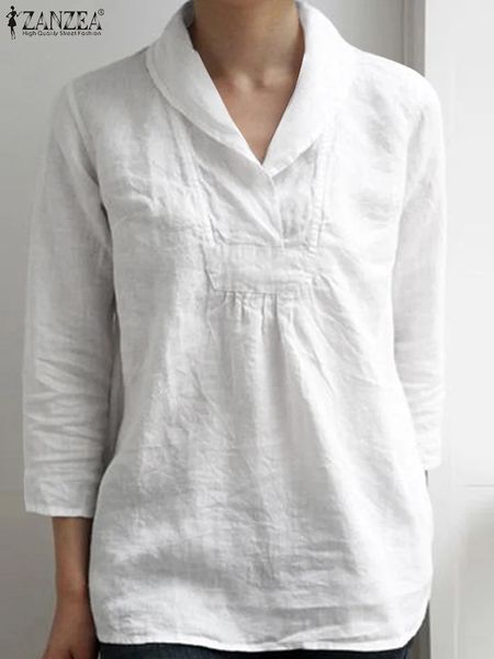 women's blouses shirts zanzea elegant women v neck 3/4 sleeve blouse summer shirt fashion solid work tunic casual loose blusas party c, White
women's blouses shirts zanzea elegant women v neck 3/4 sleeve blouse summer shirt fashion solid work tunic casual loose blusas party c, White