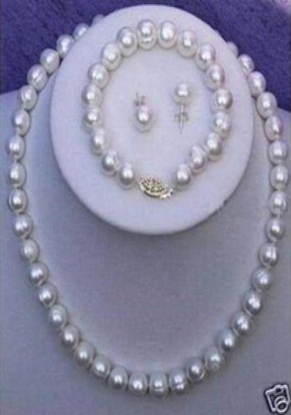 new fine genuine pearl jewelry set 910mm real white pearl necklace 18inch bracelet 75inch earring set3315213, Black
new fine genuine pearl jewelry set 910mm real white pearl necklace 18inch bracelet 75inch earring set3315213, Black