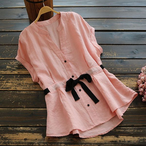 women's blouses shirts 6116 summer women japan style v-neck short sleeve blouse women ramie solid color loose shirt 230808, White
women's blouses shirts 6116 summer women japan style v-neck short sleeve blouse women ramie solid color loose shirt 230808, White
