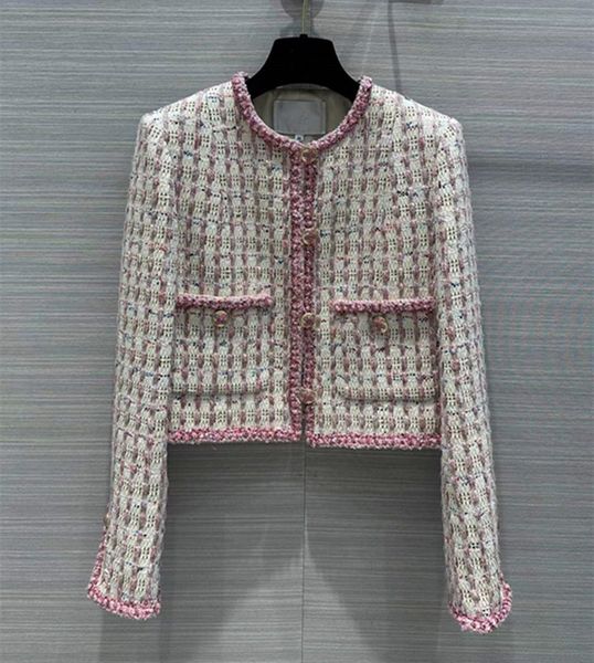 european and american women's clothing 2023 autumn new crew neck long sleeve single breasted fashion tweed jacket colored button, Black
european and american women's clothing 2023 autumn new crew neck long sleeve single breasted fashion tweed jacket colored button, Black