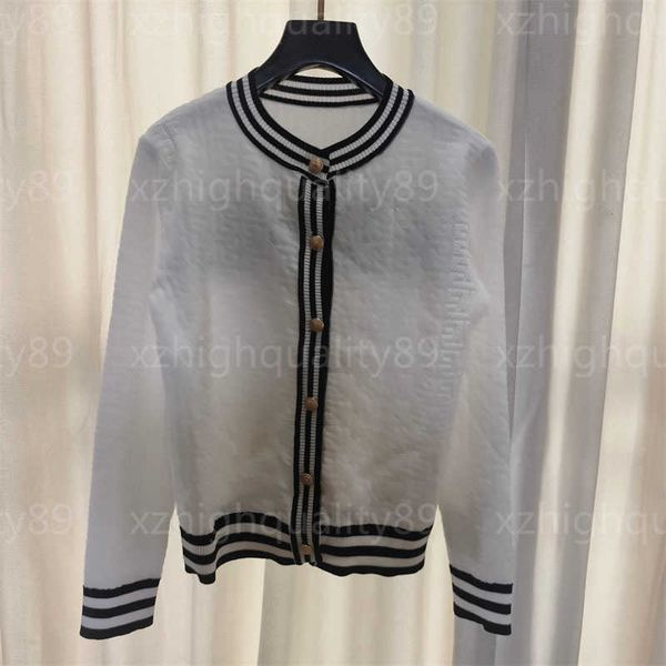 sweater women designer cardigan womens white sweaters knits jacket long sleeves round neck metal buttons black striped design fashion coats, White;black
sweater women designer cardigan womens white sweaters knits jacket long sleeves round neck metal buttons black striped design fashion coats, White;black