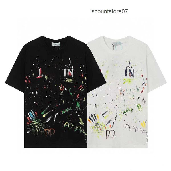 designer luxury lanvins classic spicy ink loose round neck short sleeve versatile men and women's couple t-shirt fashion, White;black
designer luxury lanvins classic spicy ink loose round neck short sleeve versatile men and women's couple t-shirt fashion, White;black