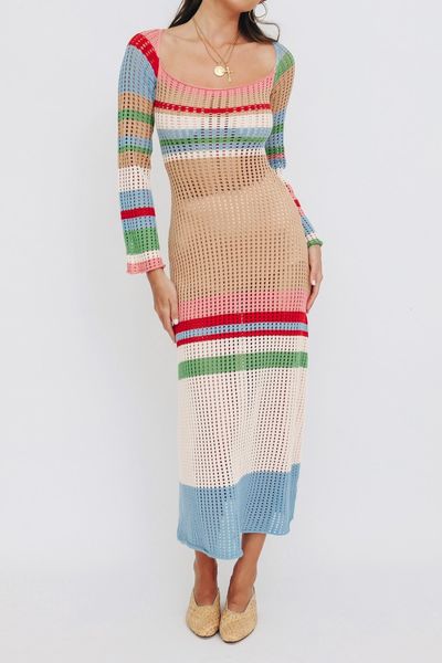 urban dresses elegant women knitting bodycon dress long sleeve see-through mesh striped knit wool yarn slimming fall summer long maxi dress, White;black
urban dresses elegant women knitting bodycon dress long sleeve see-through mesh striped knit wool yarn slimming fall summer long maxi dress, White;black