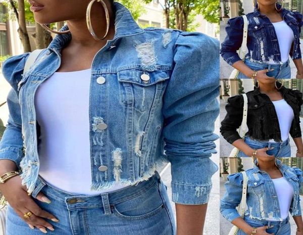 women039s jackets casual streetwear short jean 2022 spring vintage women ripped denim autumn fashion woman jacket puff sleeve c8333278, Black;brown
women039s jackets casual streetwear short jean 2022 spring vintage women ripped denim autumn fashion woman jacket puff sleeve c8333278, Black;brown
