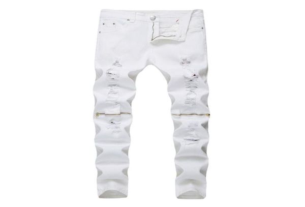 new fashion mens knee zipper ripped jeans cotton white elastic slim men motorcycle denim joggers skinny jeans9892737, Blue
new fashion mens knee zipper ripped jeans cotton white elastic slim men motorcycle denim joggers skinny jeans9892737, Blue
