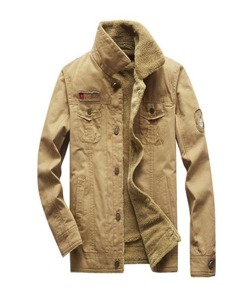 men039s jackets 95cotton wash jacket with fleece military tough man solid color warm flight for outdoor extra thick7739806, Black;brown
men039s jackets 95cotton wash jacket with fleece military tough man solid color warm flight for outdoor extra thick7739806, Black;brown