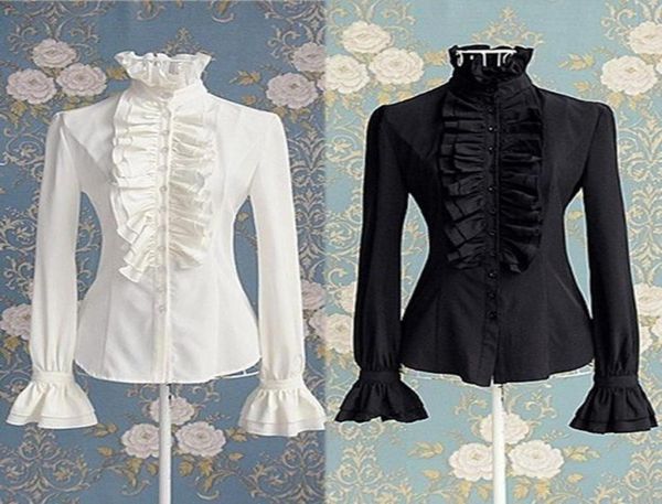 victorian womens high neck ruffles long sleeve frill solid color shirt office frilly cuffs blouse autumn womens 7581406, White
victorian womens high neck ruffles long sleeve frill solid color shirt office frilly cuffs blouse autumn womens 7581406, White