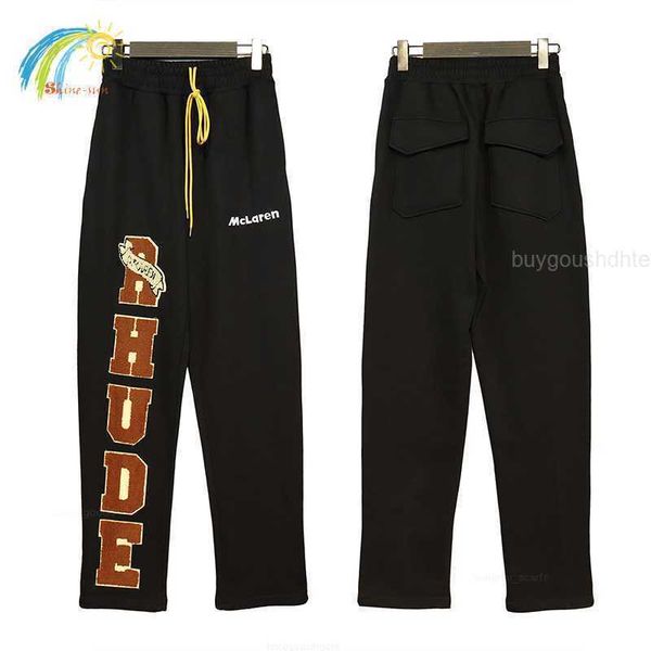 hip hop multi pocket rhude overalls men women 1 1 cotton towel embroidered rhude sweatpants drawstring casual pants, Black
hip hop multi pocket rhude overalls men women 1 1 cotton towel embroidered rhude sweatpants drawstring casual pants, Black
