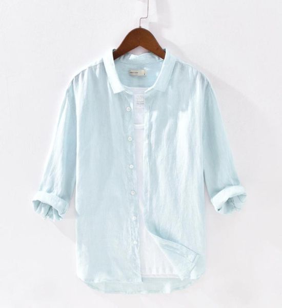 men039s three quarter sleeve shirts 100linen summer casual fashion solid pink shirts man turndown collar blouse y24979168257, White;black
men039s three quarter sleeve shirts 100linen summer casual fashion solid pink shirts man turndown collar blouse y24979168257, White;black