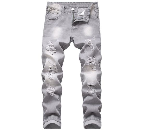 men ripped jeans gray slim straight men nonstretch trousers destroyed brand hole grey jeans male2154184, Blue
men ripped jeans gray slim straight men nonstretch trousers destroyed brand hole grey jeans male2154184, Blue