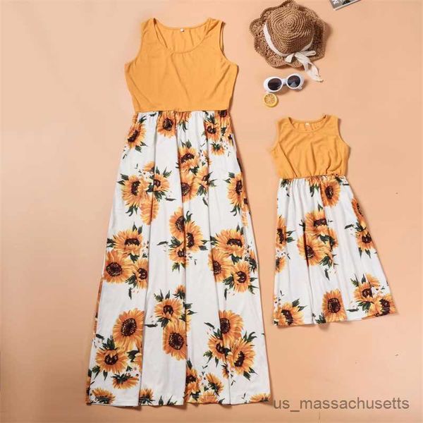 family matching outfits sleeveless mother daughter matching dresses family sunflower mommy and me clothes fashion woman girls long dress out, Blue
family matching outfits sleeveless mother daughter matching dresses family sunflower mommy and me clothes fashion woman girls long dress out, Blue