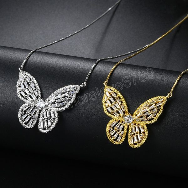 exquisite fashion zircon butterfly hollow pendant necklace for wome luxury banquet wedding jewelry accessories anniversary gift, Silver
exquisite fashion zircon butterfly hollow pendant necklace for wome luxury banquet wedding jewelry accessories anniversary gift, Silver