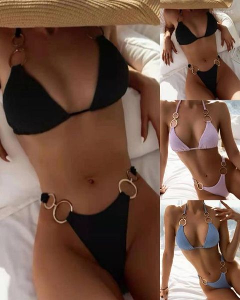 women039s swimwear triangle ring halter bikini women swimsuit female two pieces set brazilian metal rings bathing suit swi8300471, White;black
women039s swimwear triangle ring halter bikini women swimsuit female two pieces set brazilian metal rings bathing suit swi8300471, White;black