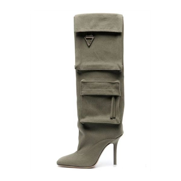 boots 2023 square head vintage denim pocket fabric knee length slim high heels 35 43 european american women's 230810, Black
boots 2023 square head vintage denim pocket fabric knee length slim high heels 35 43 european american women's 230810, Black