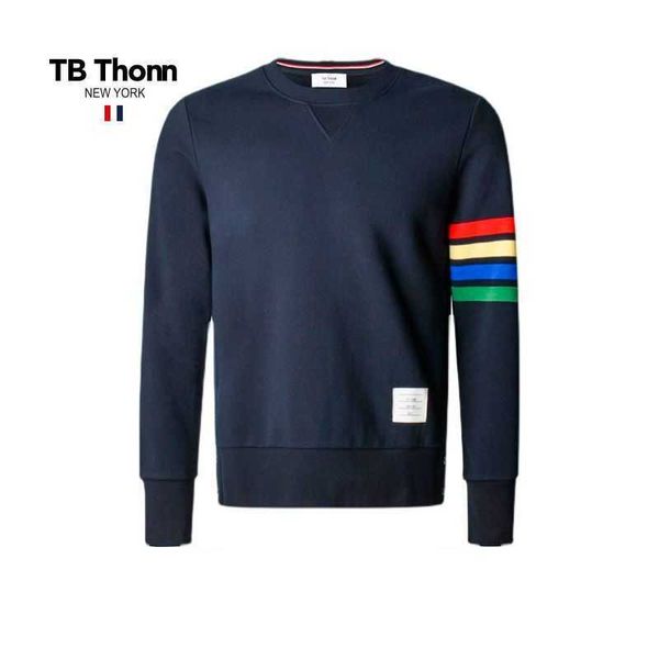 trendy tb thonn rainbow stripe pullover sweater for men and women couple large sports hooded coat, Black;brown
trendy tb thonn rainbow stripe pullover sweater for men and women couple large sports hooded coat, Black;brown