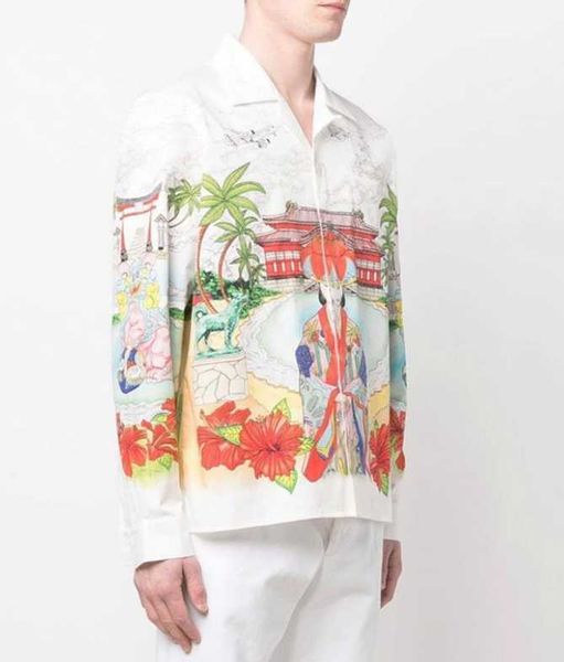 casablanca okinawa pattern silk flower shirt thin casual beach vacation long sleeve shirts casablanc, White;black
casablanca okinawa pattern silk flower shirt thin casual beach vacation long sleeve shirts casablanc, White;black
