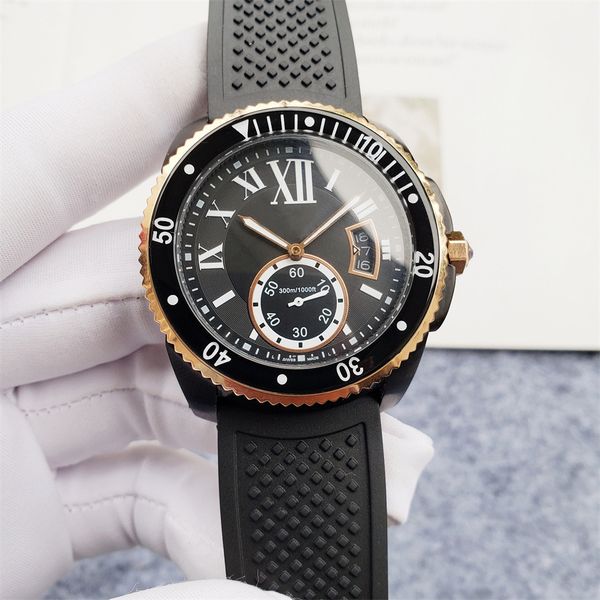 latest mens watch black dial white roman markers watch rubber strap automatic movement date 42mm big size men's wristwatches orologio m, Slivery;brown
latest mens watch black dial white roman markers watch rubber strap automatic movement date 42mm big size men's wristwatches orologio m, Slivery;brown