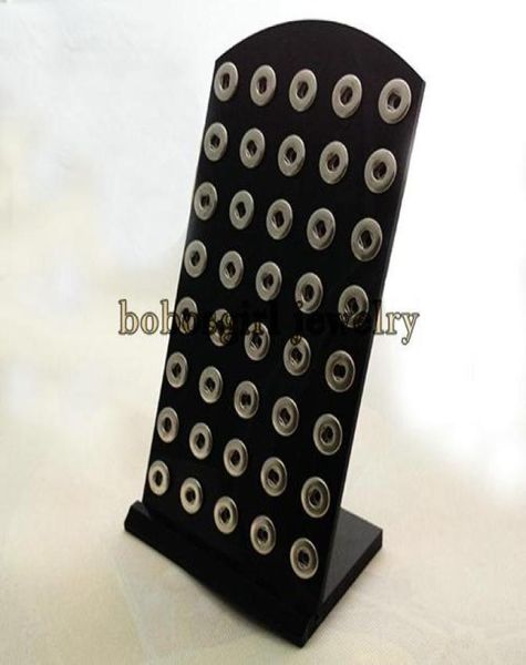 wholez08 black acylic display for snap button jewelry fit 12mm snap2191430, Black;white
