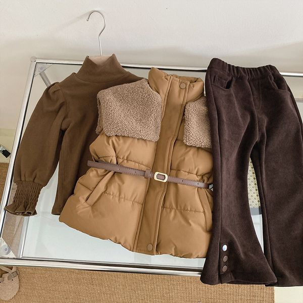 clothing sets 2023 autumn winter children girls clothes set cotton solid flared pants suit turtleneck bottoming thick patchwork vest outfits, White
clothing sets 2023 autumn winter children girls clothes set cotton solid flared pants suit turtleneck bottoming thick patchwork vest outfits, White