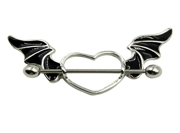 1 pcs stainless steel bat wing nipple shield ring angel heart piercing barbell jewelry8165197, Silver
1 pcs stainless steel bat wing nipple shield ring angel heart piercing barbell jewelry8165197, Silver