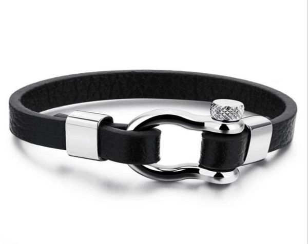 stainless steel shackle buckle leather survival bracelet men nautical sailor surfer wristband jewelry80376958409826, Golden;silver
stainless steel shackle buckle leather survival bracelet men nautical sailor surfer wristband jewelry80376958409826, Golden;silver