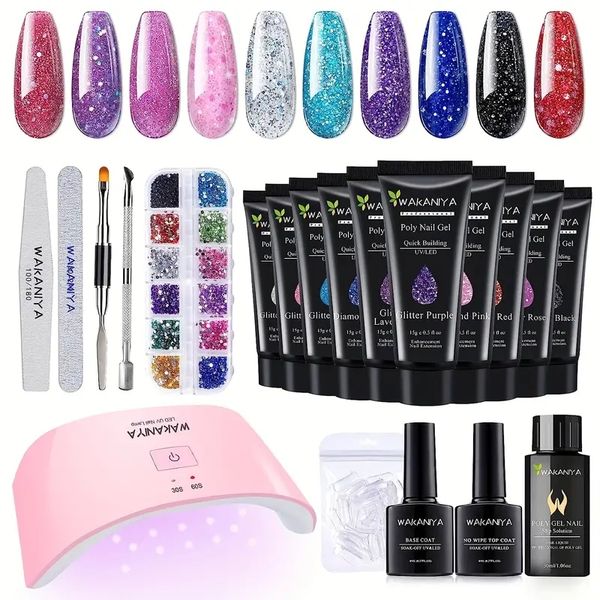 professional kit with nail lamp,10 flashing gel nail colors, quick gel nail extension generator enhancer kit, easy polly kit with water dril
professional kit with nail lamp,10 flashing gel nail colors, quick gel nail extension generator enhancer kit, easy polly kit with water dril