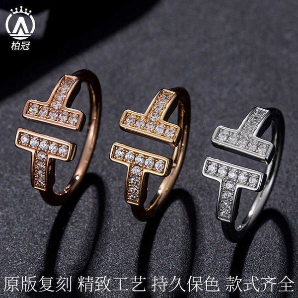 original s925 silver double t letter ring fashion simple classic opening diamond setting personality student generation
original s925 silver double t letter ring fashion simple classic opening diamond setting personality student generation