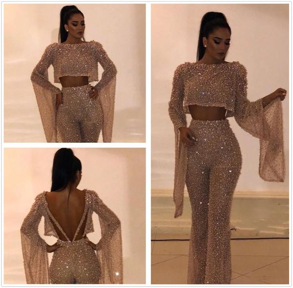 2019 sequined two pieces prom dresses sheath long sleeves jumpsuit plus size formal dresses party evening gowns pants suits bc02409635729, Black
2019 sequined two pieces prom dresses sheath long sleeves jumpsuit plus size formal dresses party evening gowns pants suits bc02409635729, Black
