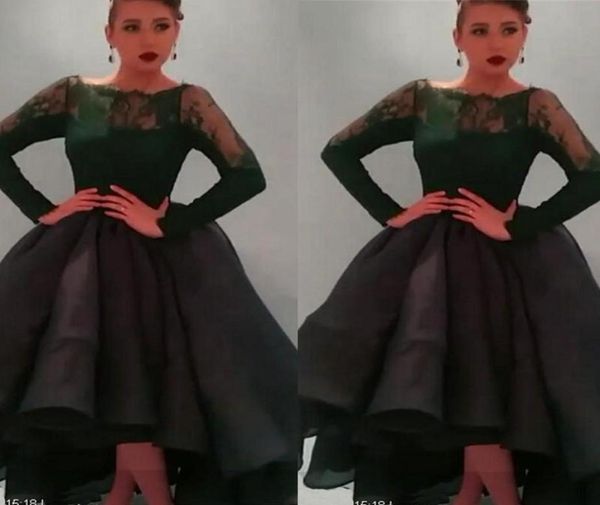 2015 hi lo prom dresses dark green long sleeve sheer crew neckline lace organza tiers high and low back evening dresses dhyz 019523966, Black
2015 hi lo prom dresses dark green long sleeve sheer crew neckline lace organza tiers high and low back evening dresses dhyz 019523966, Black