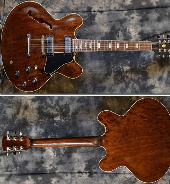 custom shop 355 walnut brown 1972 semi hollow body jazz electric guitar black pickguard cream yellow binding pearl block inlays4944022
custom shop 355 walnut brown 1972 semi hollow body jazz electric guitar black pickguard cream yellow binding pearl block inlays4944022