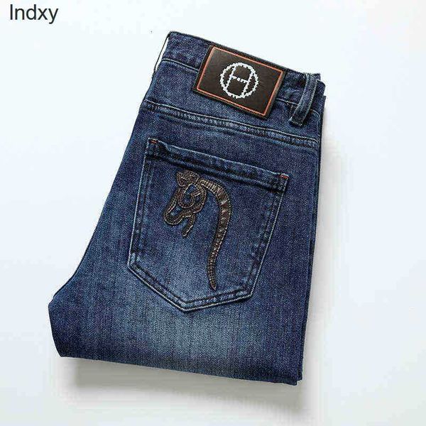 broadcast live of spring brand european high-end jeans men's h family embroidered cotton elastic slim fit leggings, Blue
broadcast live of spring brand european high-end jeans men's h family embroidered cotton elastic slim fit leggings, Blue