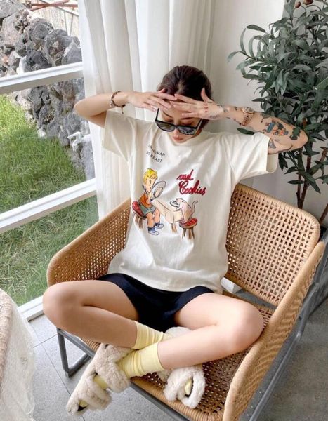 ss21 summer fashion outdoor ladies shortsleeved t shirt loose and comfortable cotton street dance printed design7802278, White;black
ss21 summer fashion outdoor ladies shortsleeved t shirt loose and comfortable cotton street dance printed design7802278, White;black