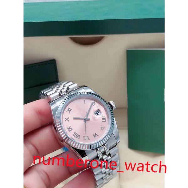 with original box pink roman dial automatic mechanical woman watch 31mm diamond bezel womens datejust watches jubilee stainless steel lady l, Slivery;brown
with original box pink roman dial automatic mechanical woman watch 31mm diamond bezel womens datejust watches jubilee stainless steel lady l, Slivery;brown