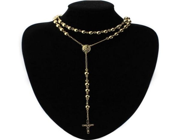 6mm stainless steel gold plated crucifix rosary chain necklace 195quot6quot8905586, Silver
6mm stainless steel gold plated crucifix rosary chain necklace 195quot6quot8905586, Silver